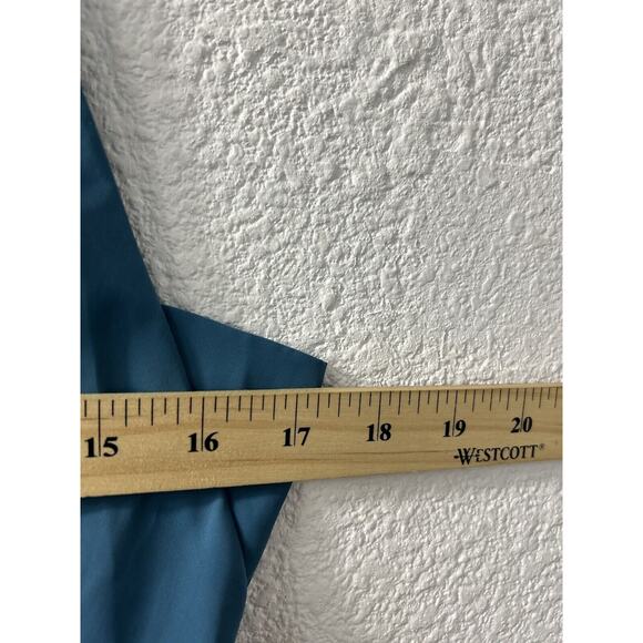 Foteisy Women's Romper Shorts Size‎ L Ruffle Front Adjustable Strap Teal Lined - Picture 11 of 16